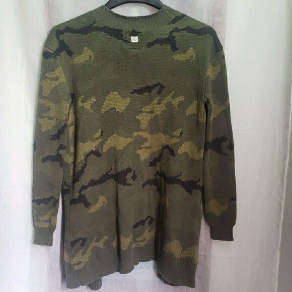 Billabong Sweater Open Cardigan Camo Y2K 90's Retro 2000's Women's Juniors Small - Picture 4 of 8